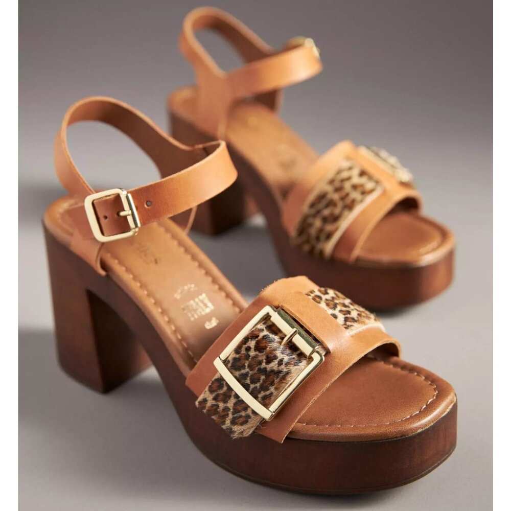 Anthropologie Seychelles In Charge Wood-Bottom Platform Sandals - Picture 2 of 6